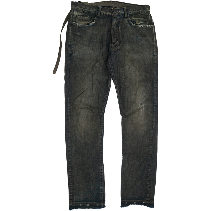 Rick Owens DRKSHDW Distressed Dirt-Dyed Denim Jeans