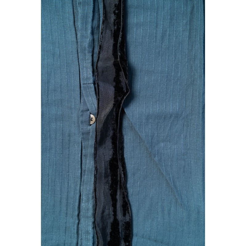 Ann Demeulemeester SS14 Oversized Velvet Bow Tie Collar Shirt